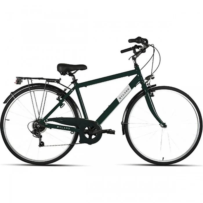 Bicicletta da città MYLAND 28' Verde, Taglia M, 7 Velocità Shimano, Telaio in Alluminio - 1 - City - 8059796061308