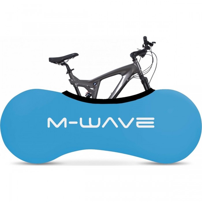 3D Velosock Elastic Cover for Indoor Bikes M-Wave Blue 26-29 Inches - 1