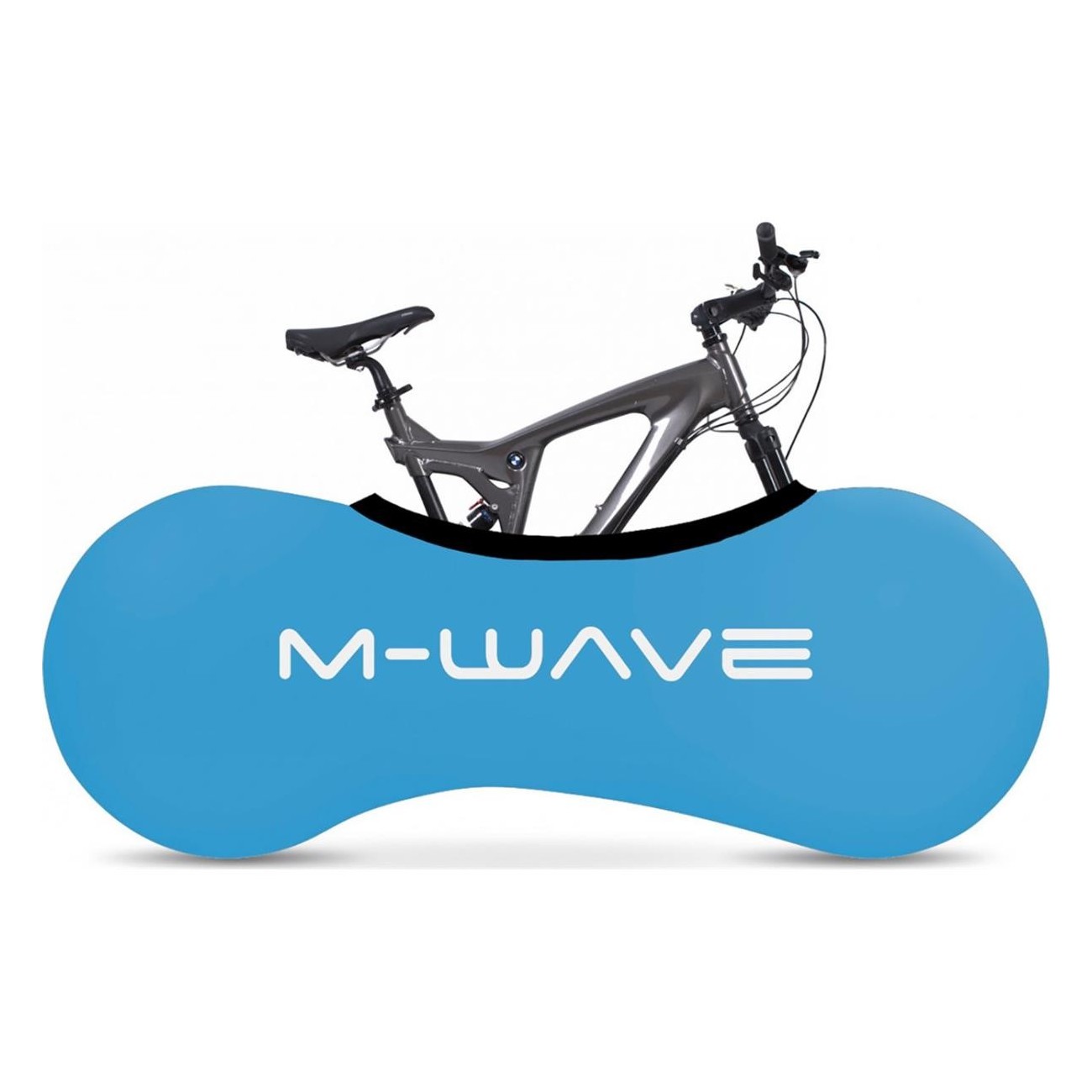 Housse Élastique 3D Velosock pour Vélos d'Intérieur M-Wave Bleu 26-29 Pouces - 1