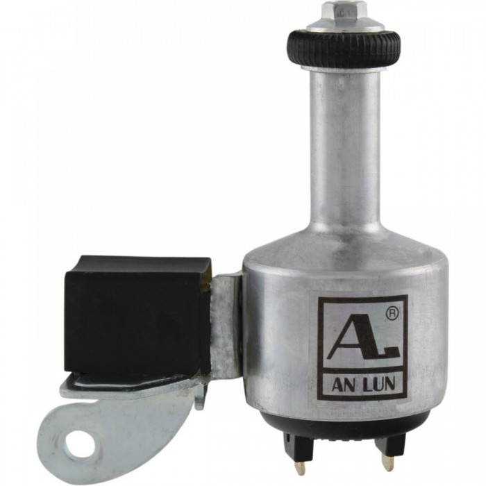 Anlun 6V/3W Right Silver Aluminum Dynamo with Large Rubber Roller - 1