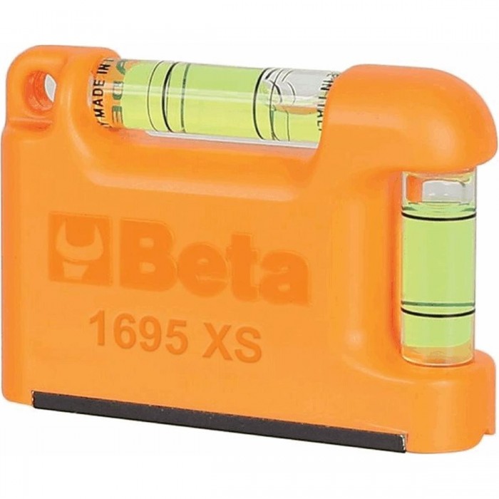 Beta Magnetic Pocket Level with 2 Vials - Size 70x48.5x20mm, Accuracy 1mm/m - 1