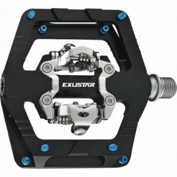 Pedal E-PM824 de Enduro en Aluminio 6061 Negro con Rodamientos Reforzados - 1