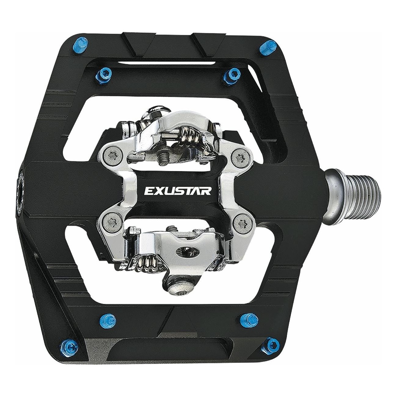 Enduro Pedal E-PM824 Black Aluminum 6061 with Reinforced Bearings 113x101mm - 1