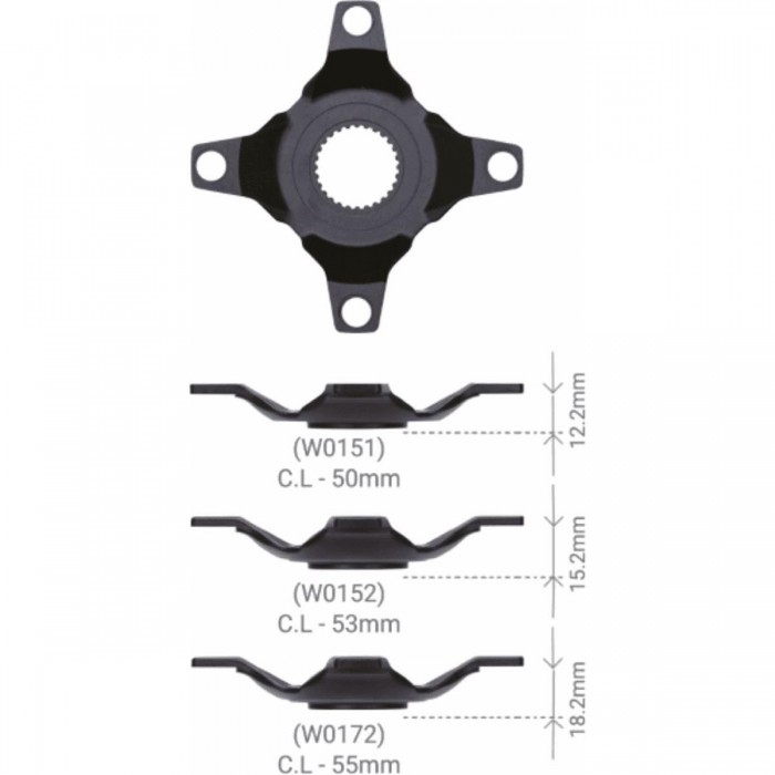 Spider Gen4/Oli Edge E-Bike 12V en Aluminium AL6061, BCD 104mm - 1