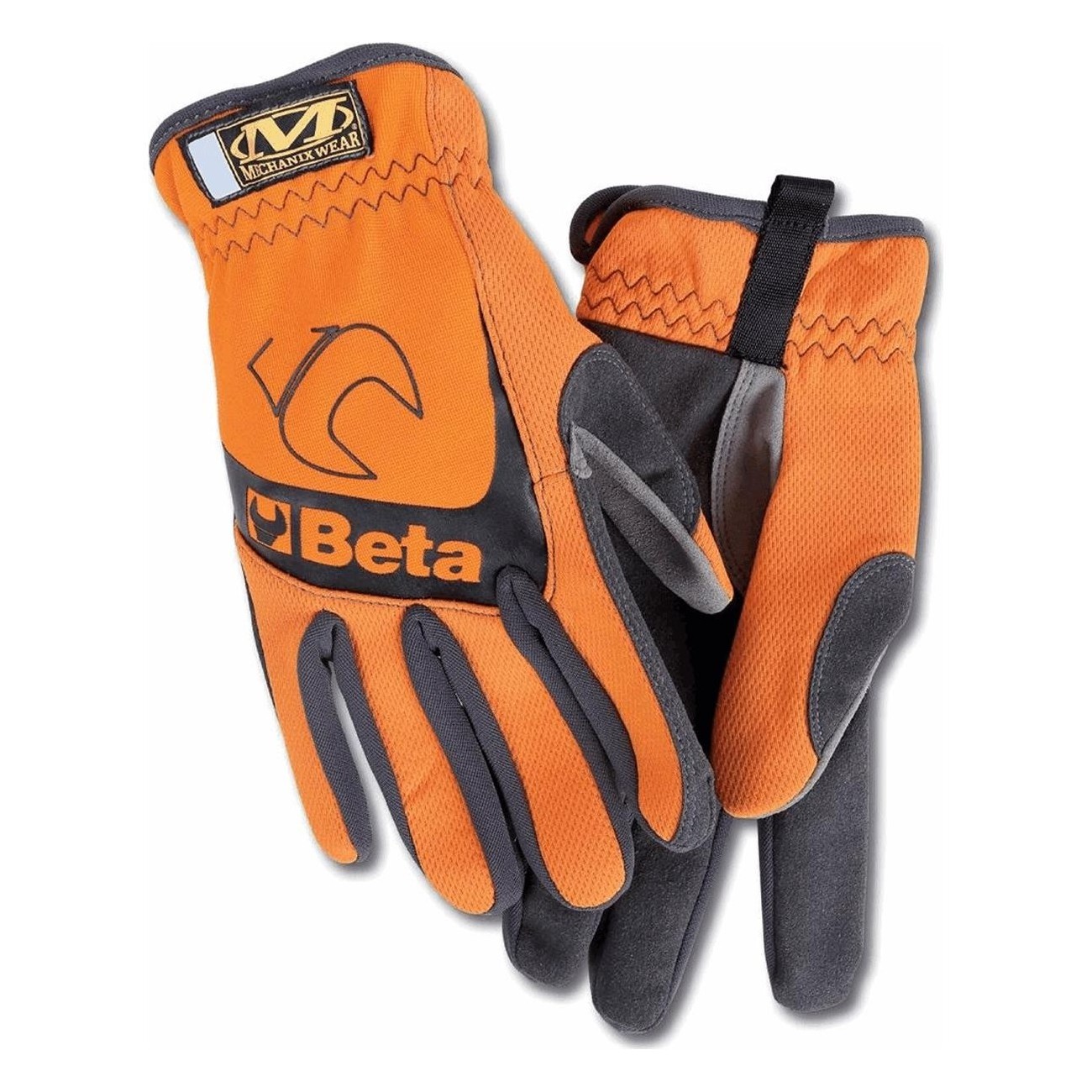 Beta Orange Work Gloves with Reinforced Touchscreen Fingers Size M - 1