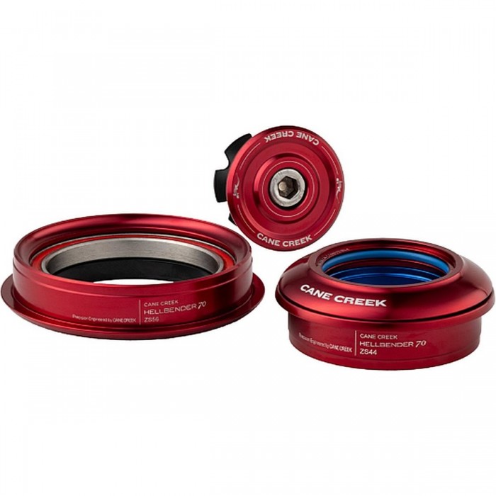 Hellbender 70 Tapered Steuersatz ZS44/28.6 ZS56/40 Rot - Hohe Haltbarkeit und modernes Design - 1