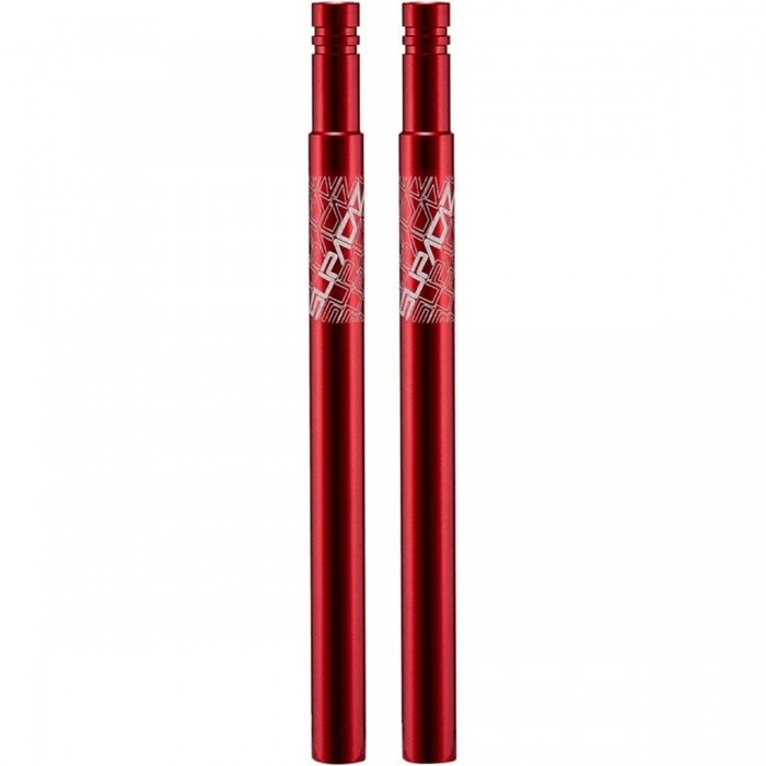 85mm Red CNC Aluminum Presta Valve Extender - Pack of 2 - 1