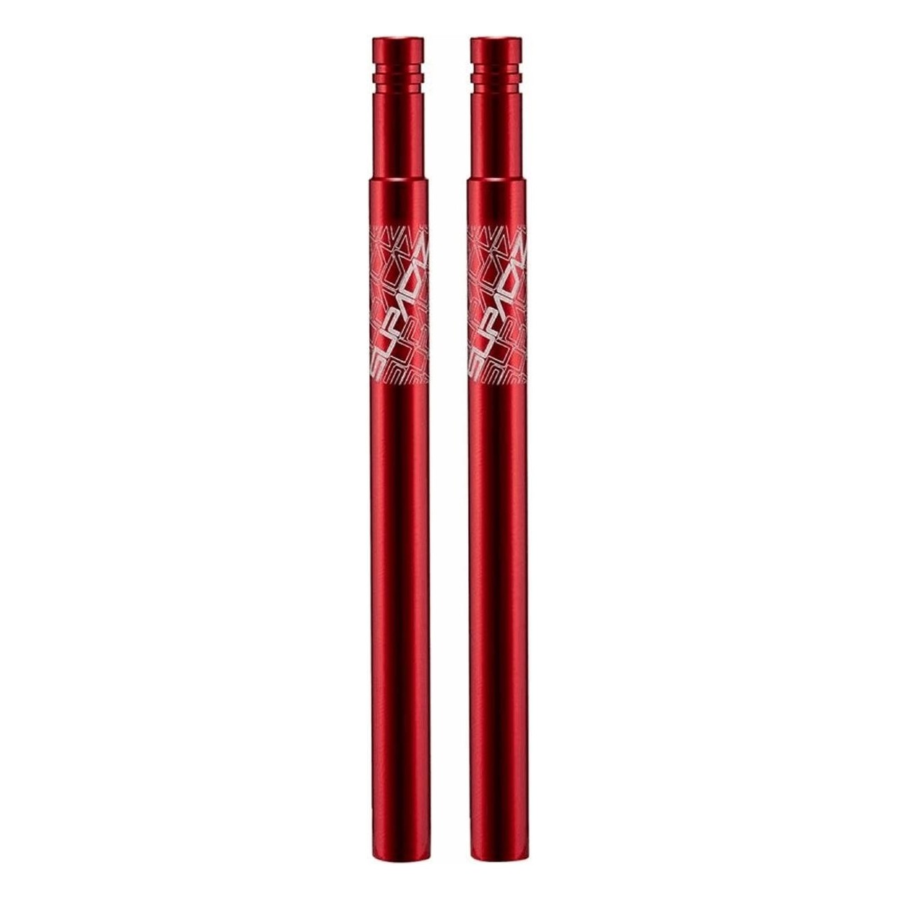 85mm Red CNC Aluminum Presta Valve Extender - Pack of 2 - 1