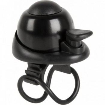 Mini Black Aluminum Bicycle Bell, 360° Rotatable, Easy Tool-Free Mounting - 1