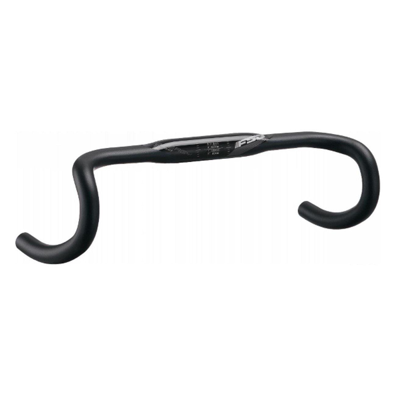 Road Bike Handlebar Bend 400mm Matte Black Aluminum with Integrated Cable Routing - 1