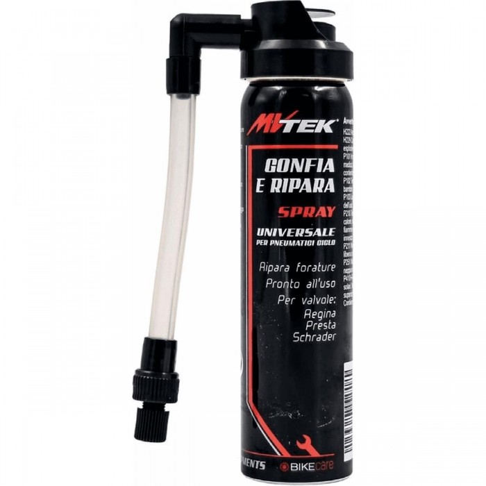 Inflate and Repair Spray 75ml - Compatible with Regina, Presta, and Schrader Valves - 1