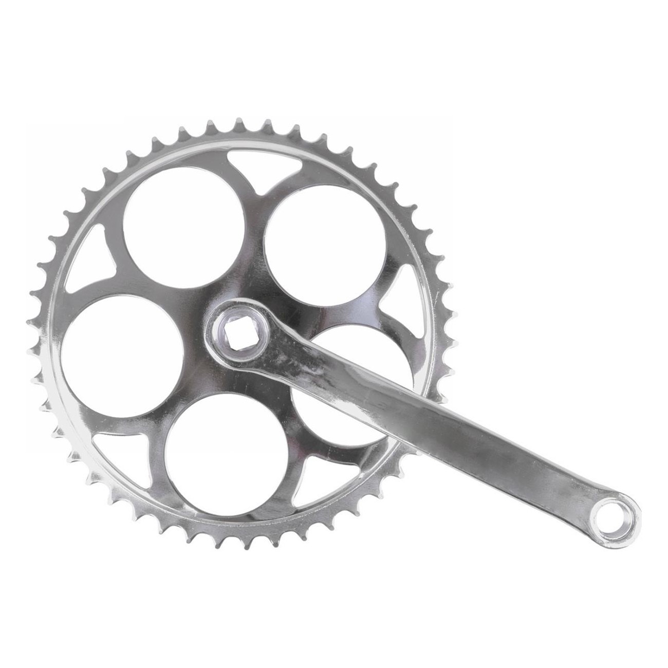 Chrome Steel Crankset 1 Speed 170 mm 44T JIS for Square Axle - 1