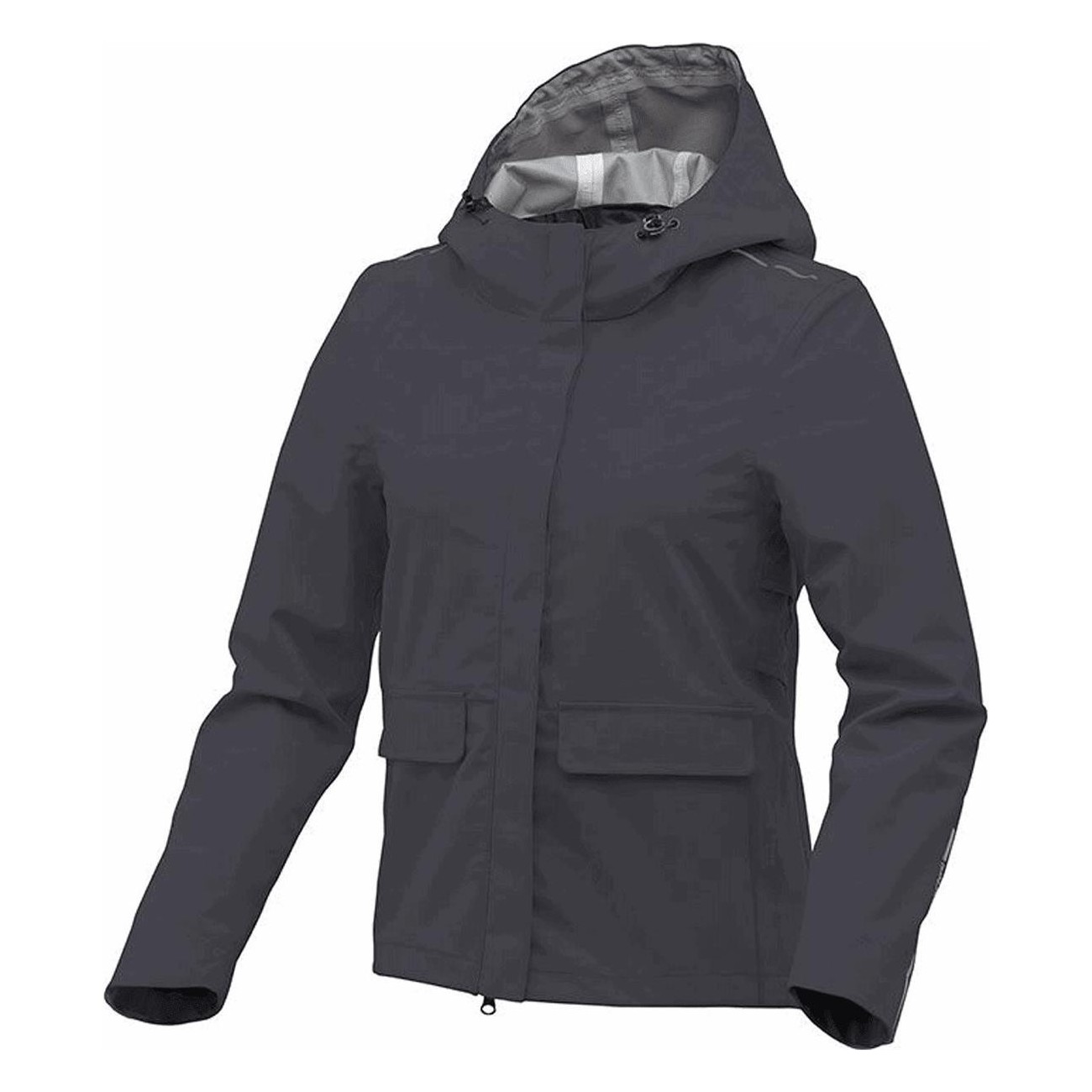 Dunkelblaue Damen Radjacke mit Kapuze, Größe S, A-Shape Design - 1