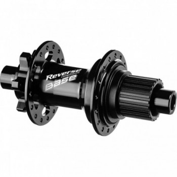 Lightweight Reverse Hub for MTB and Gravel - 32H Disc Base 142/10+12mm Shimano Micro Spline Black - 1