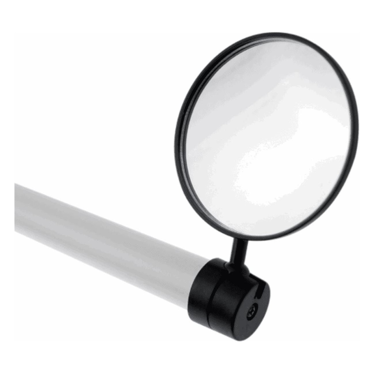 Miroir de guidon universel noir Ø75 mm avec bras articulé et fixation expander - 1