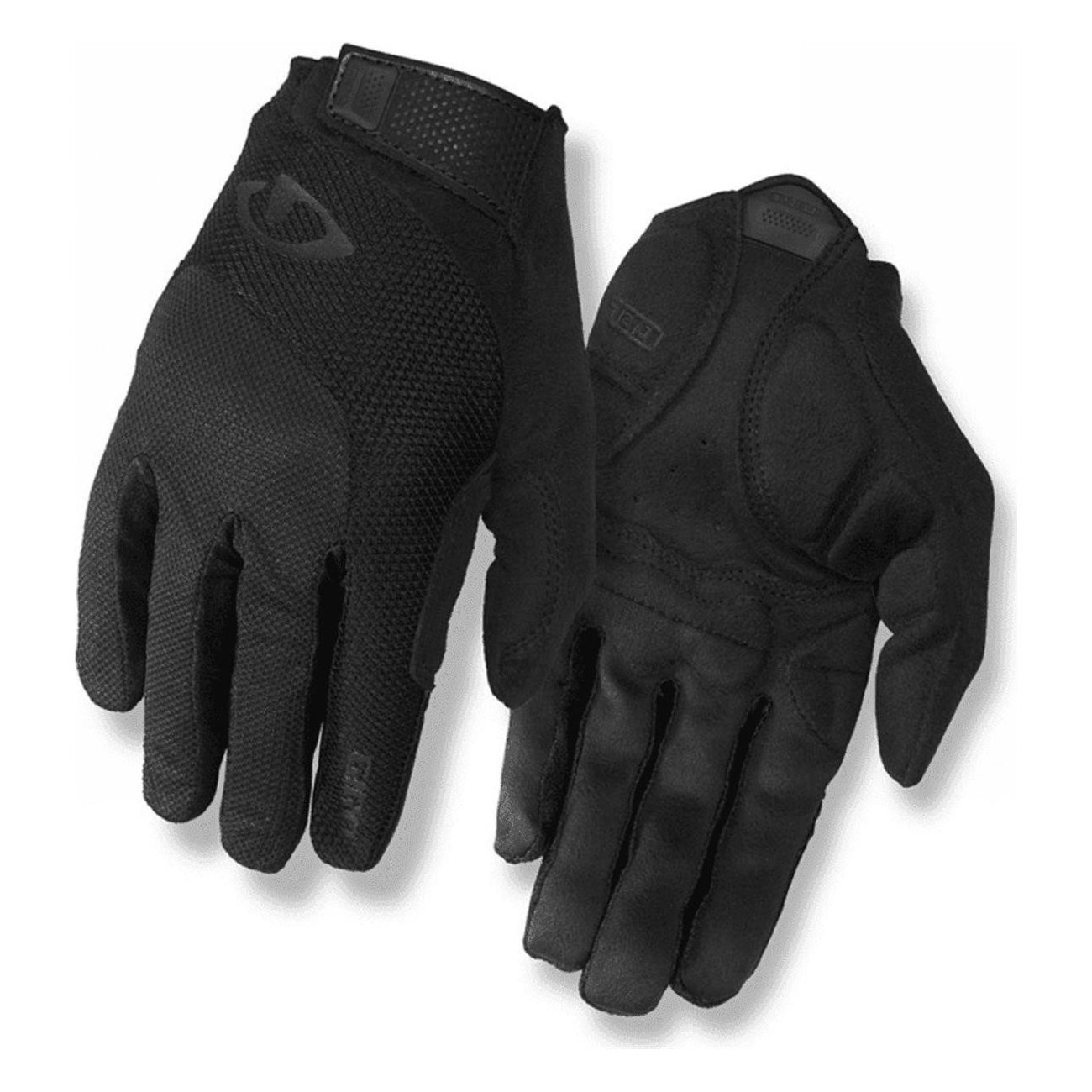 Gants de cyclisme dété longs Bravo Gel noirs taille L avec rembourrage - 1