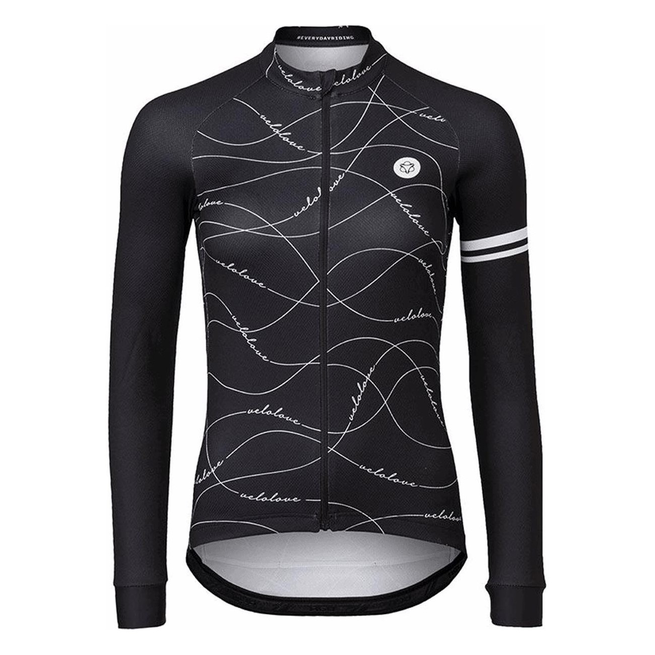 Camiseta Deportiva Mujer Velo Wave Negra L - Manga Larga y Transpirable - 1