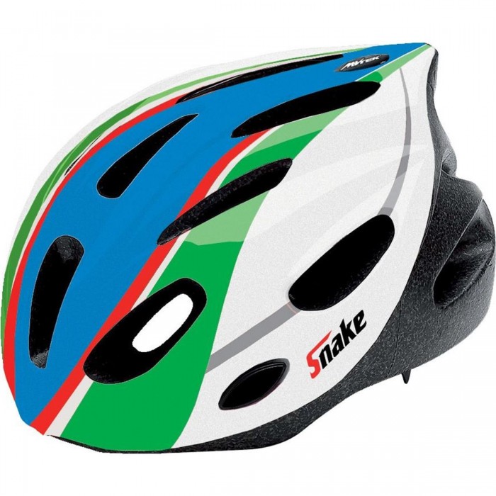 Casque Snake II Drapeau Italien - Taille Unique 53-56 cm, 16 Aérations, Certifié EN1078 - 1