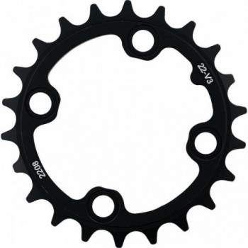 Truvativ MTB Kettenblatt 22T aus schwarzem Aluminium, BCD 64 mm für 9/10 Gänge - 1