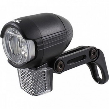 Luce Anteriore Forcella Horn Round per E-Bike - Nero, 30 LUX LED, 6-48V DC, Catadiottro Omologato - 1 - Luci - 8059796062589