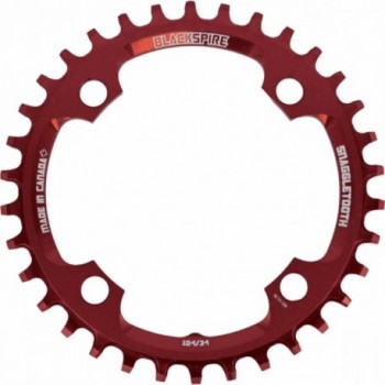 MTB Snaggletooth 32T 104BCD Red Chainring for 11/12 Speed with Anti-Drop Tech - 1