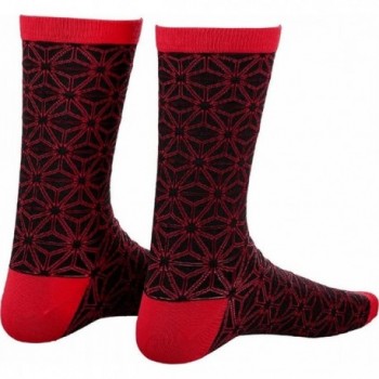 Chaussettes Mi-Hauteur ASAN Noir/Rouge Taille XL - SUPACAZ - 1