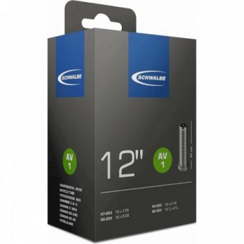 Schwalbe Schlauch 12x1/2x2.1/4 mit 40mm Autoventil - ETRTO 47/62-203 - 1