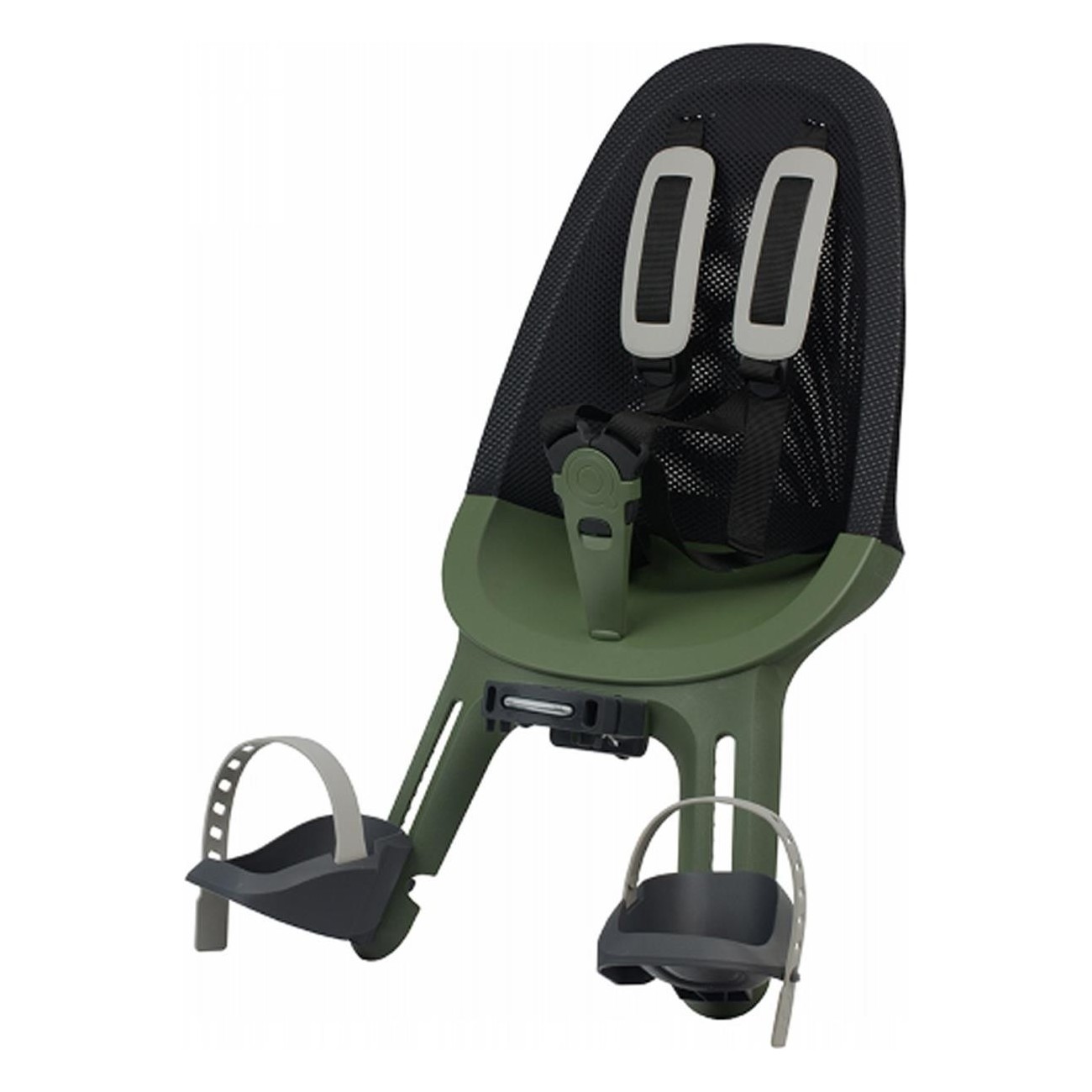 Seggiolino Anteriore Qibbel Air Nero/Verde Militare - Leggero e Sicuro per Bambini fino a 15kg - 1 - Seggiolini - 8712864438593