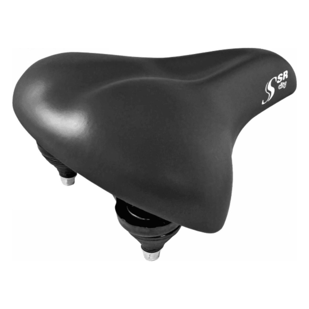 San Remo Unisex Black Saddle with Springs, 265x212 mm, 600g - Comfort & Style - 1