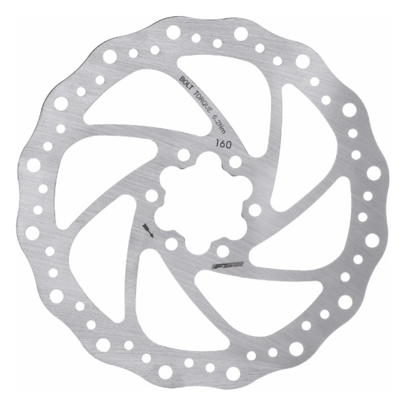 Afterburner 160mm 6-Hole High-Strength Stainless Steel Brake Disc - 1