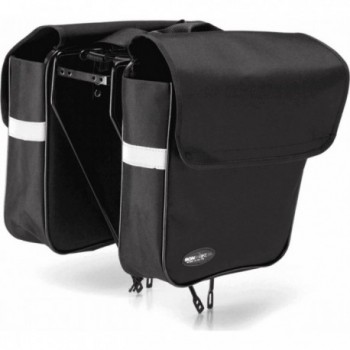 Black Side Bags with Velcro Closure, 28x14x36 cm, Elegant Modern Design - 1