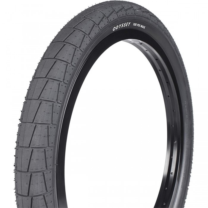 Broc Raiford 20x2.25' Black Dual-Ply BMX Tire with R • Grip by Odyssey - 1