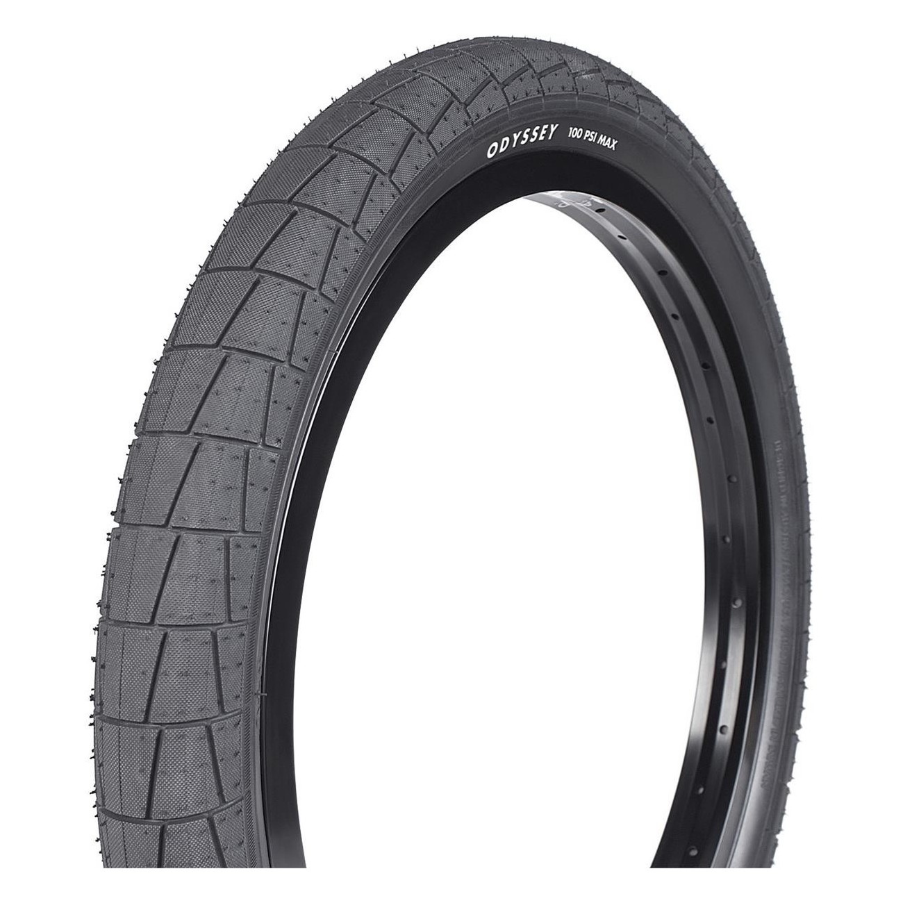 Broc Raiford 20x2.25' Black Dual-Ply BMX Tire with R • Grip by Odyssey - 1