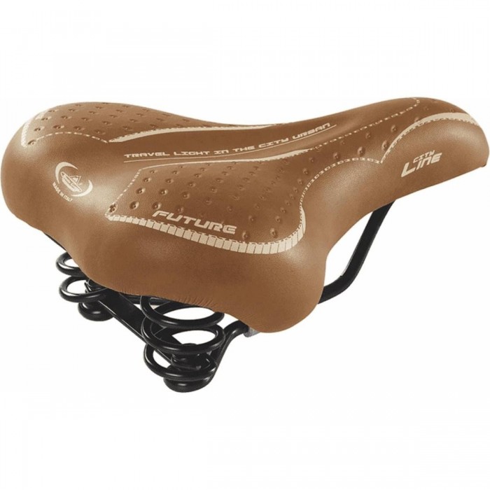 Future Lady Citybike Saddle Honey with Springs - Comfort & Style 250x190 mm - 1