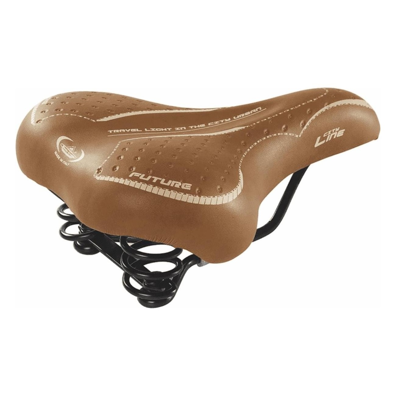 Future Lady Citybike Saddle Honey with Springs - Comfort & Style 250x190 mm - 1