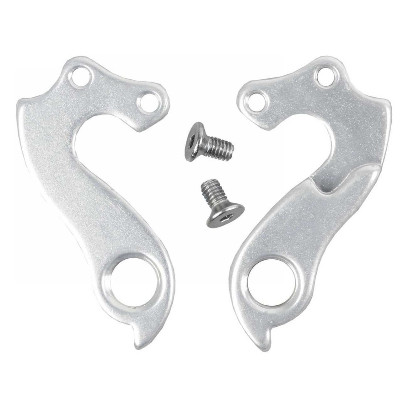 Crochet de dérailleur arrière en aluminium argent avec 2 vis pour cadres 661200-4 et 661210-5, compatible avec Corratec, Wilier 