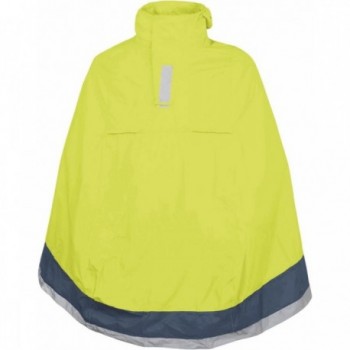 Capa de Lluvia Ergonómica para Bicicleta Amarillo Fluo S-M con Abertura para Mochila - 1