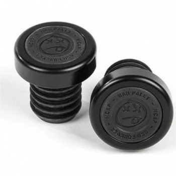 Black Nylon and Aluminum M-Cap Bar Ends - 1 Pair for Handlebars - 1