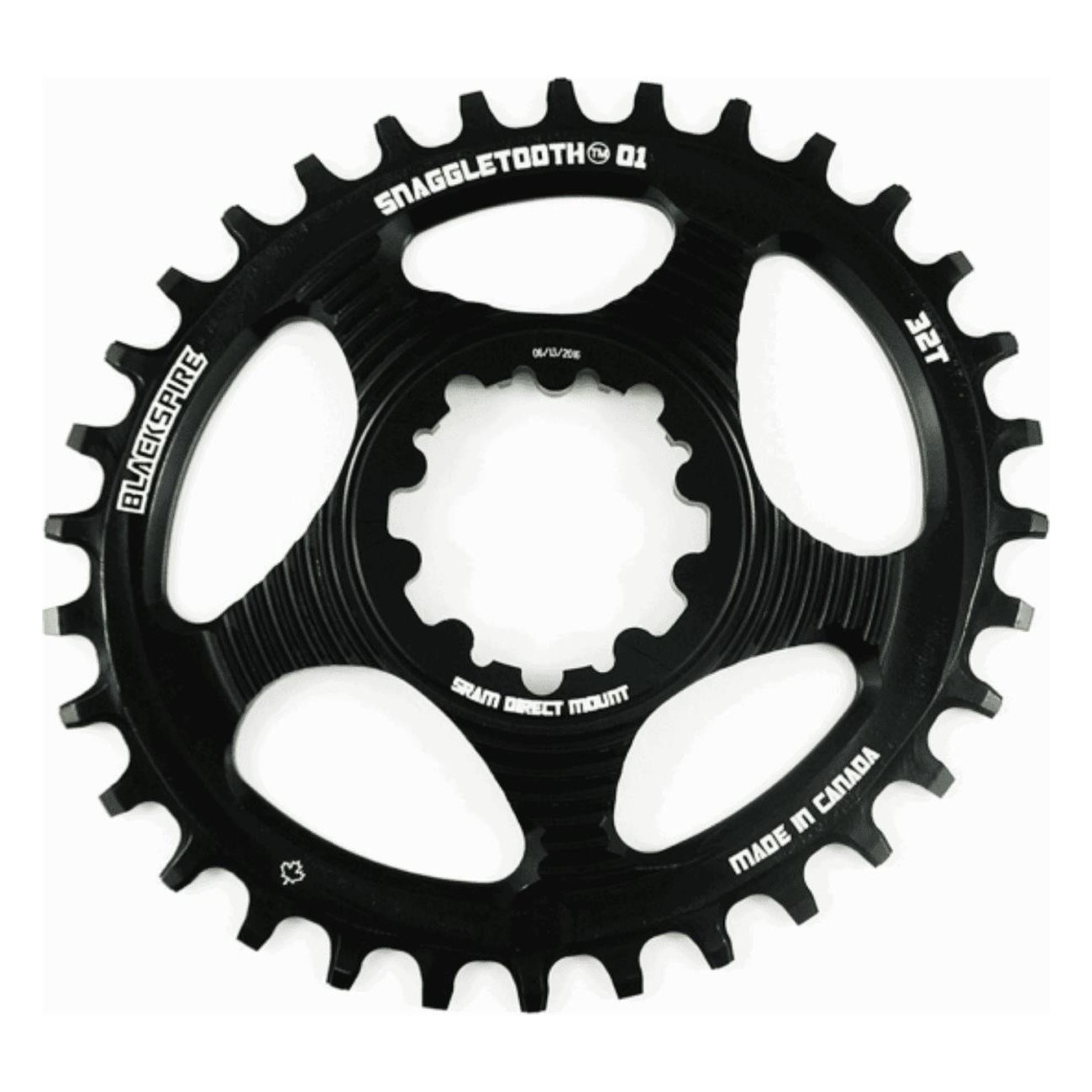 32T Snaggletooth Oval Chainring for MTB, Direct Mount Sram 6mm Offset - 1