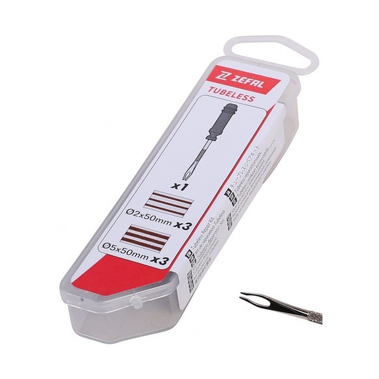 3420584302012 - Tubeless Reparaturset für Fahrräder - 6 Teile mit Klappbox 3420584302012 - Tubeless Reparaturset für Fahrräder - 6 Teile mit Klappbox