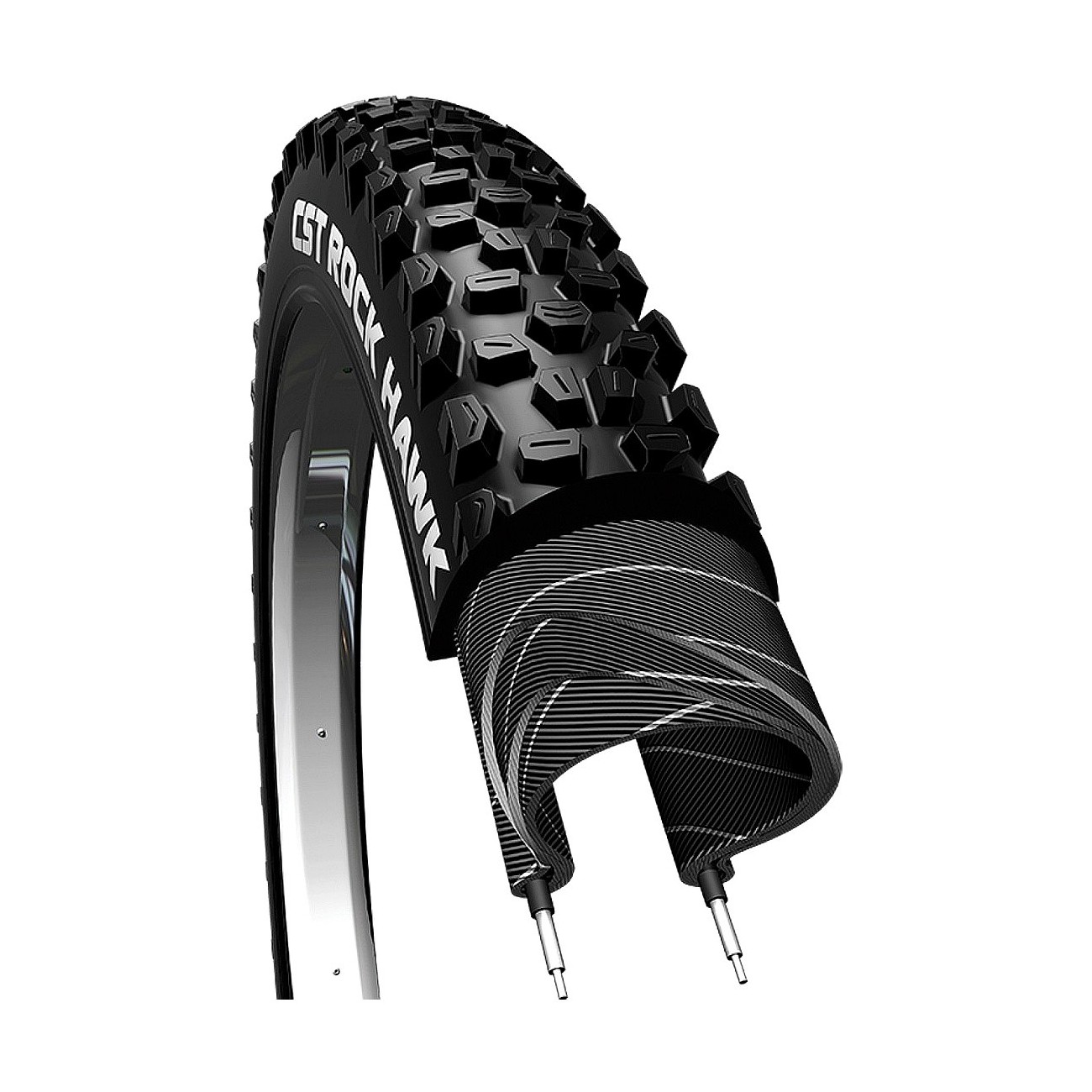 6933882520028 - MTB Reifen 275x240 CST Rock Hawk C1844 60 TPI TL Ready Faltbar Schwarz 6933882520028 - MTB Reifen 275x240 CST Rock Hawk C1844 60 TPI TL Ready Faltbar Schwarz