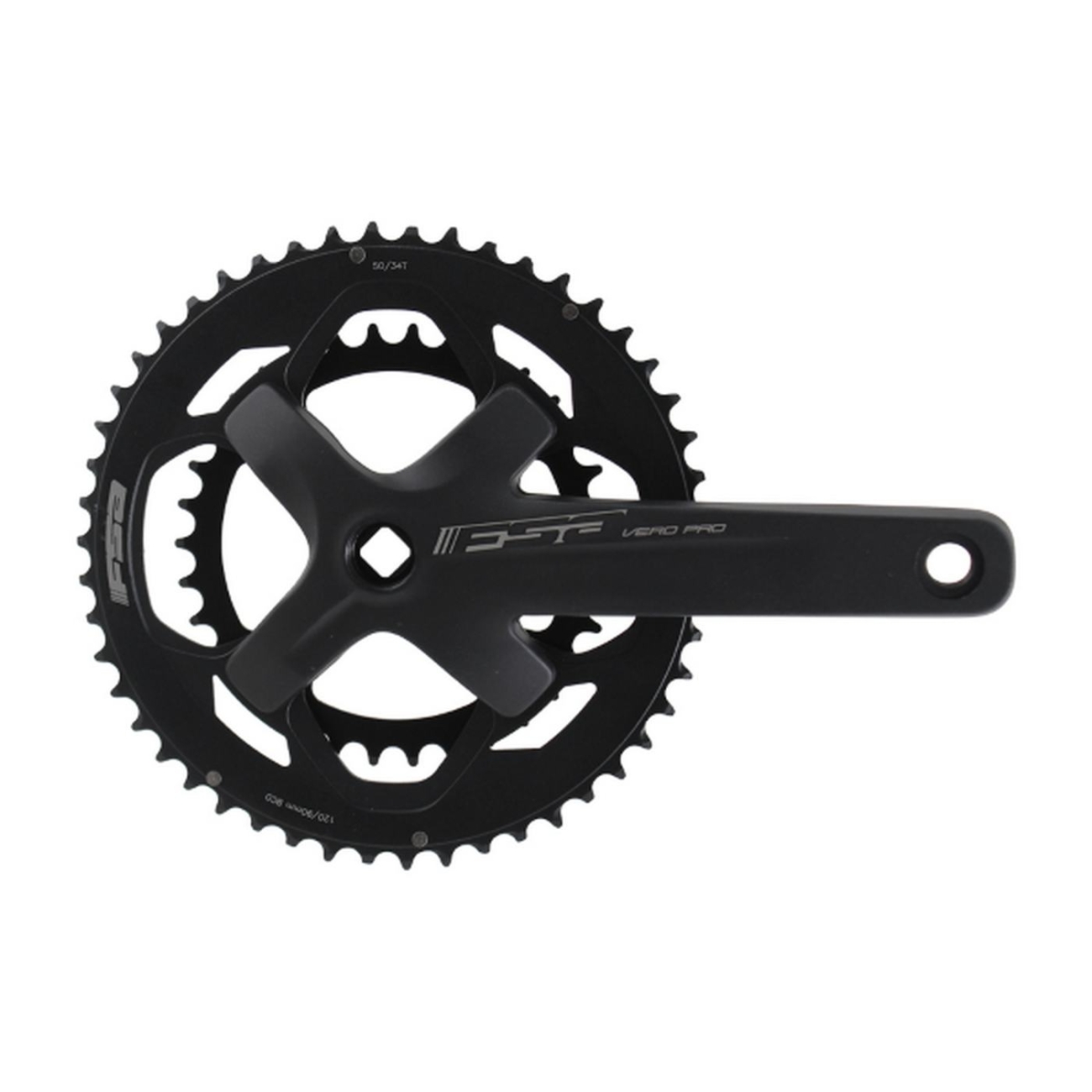 4711233854976 - Kurbelgarnitur Rennrad Vero Pro 2x 50x34Z 1725mm Schwarz Vierkantachse 4711233854976 - Kurbelgarnitur Rennrad Vero Pro 2x 50x34Z 1725mm Schwarz Vierkantachse