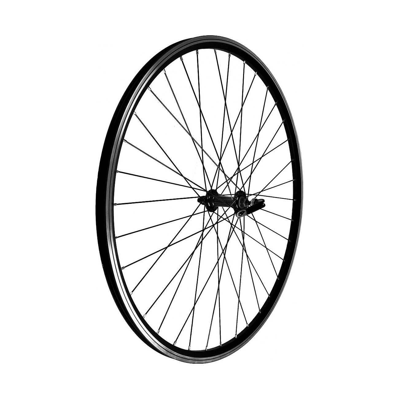 8053329968768 - Vorderrad 28 CTB aus schwarzem Aluminium mit V-Bremse und QR-Lagern