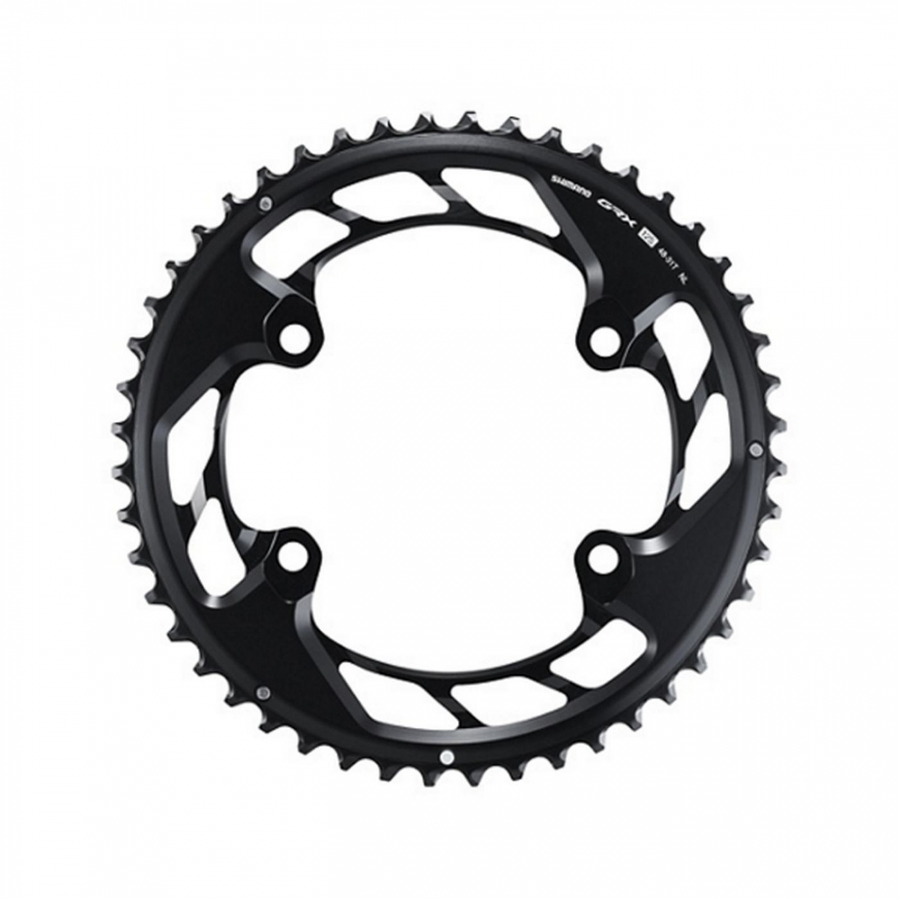4550170848934 - GRX FC-RX820-2 Gravel Kettenblatt 48 Zähne 110mm BCD 4-Loch 2x12v Schwarz 4550170848934 - GRX FC-RX820-2 Gravel Kettenblatt 48 Zähne 110mm BCD 4-Loch 2x12v Schwarz