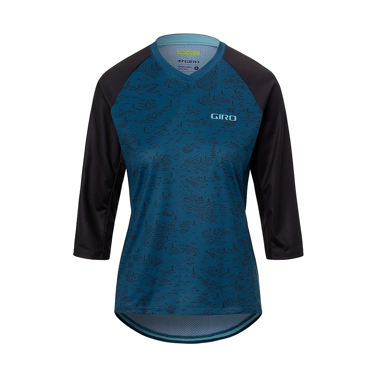 0768686447563 - Damen Roust 3 4 Shirt Atmungsaktiv Blau Hafen XS - Komfort und Leistung