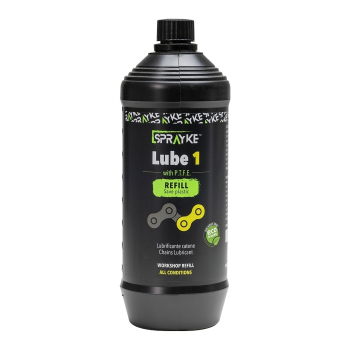 Sprayke Lube 1 Olio Lubrificante Catena Bici 1000ml
 - 1 - Lubrificanti per Catena - 8027354604106