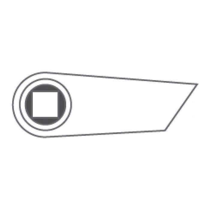 Biela Izquierda Aluminio 170mm Eje Cuadrado Negra
 - 1