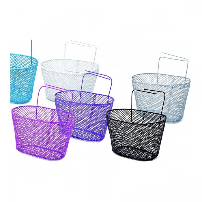 Fahrradkorb Kinder vorne Draht Weiß 24x17x14 5 cm - 1