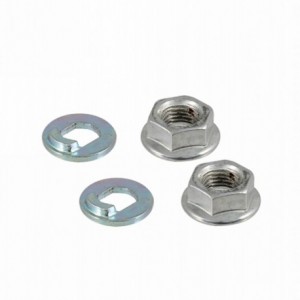 Pair of washer nut for front wheel axle scooter compatible es1 es2 es3 and es4 - 1