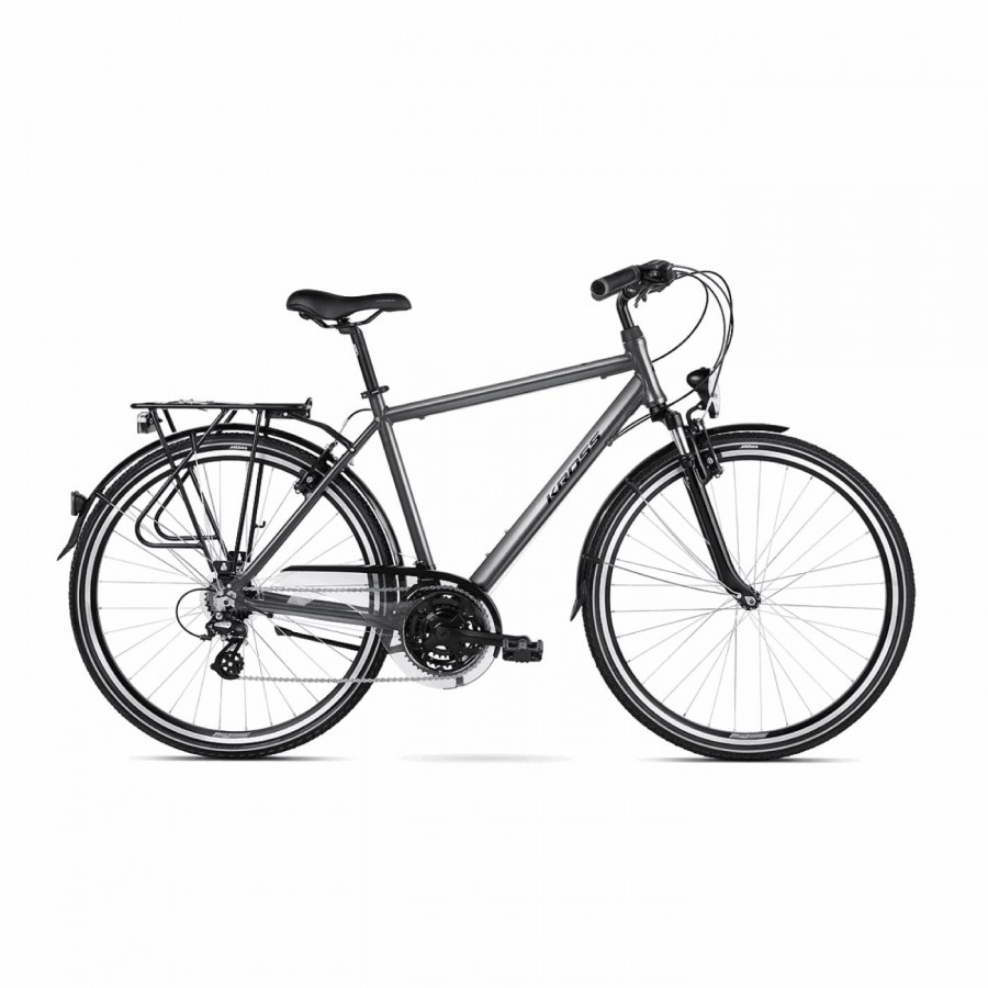 Vélo trans 2.0 homme 28" gris/noir taille m - 1